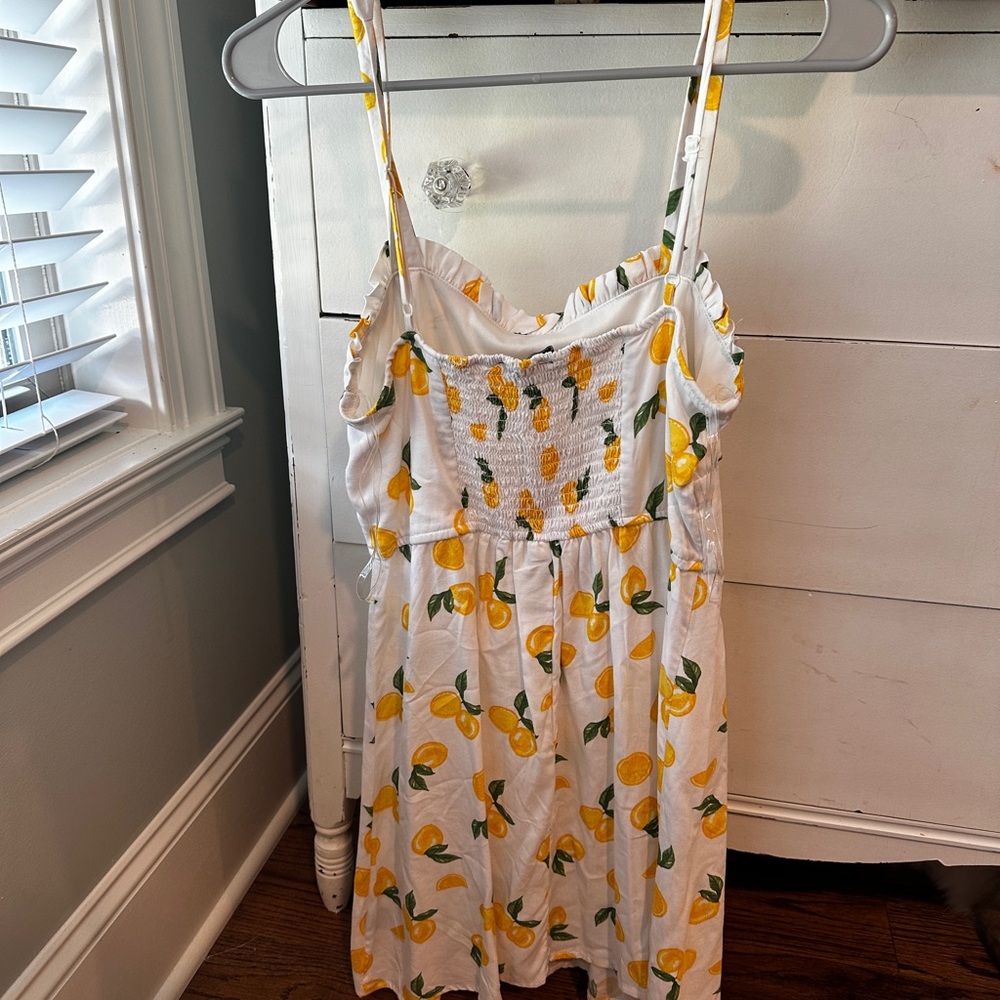White lemon tank dress